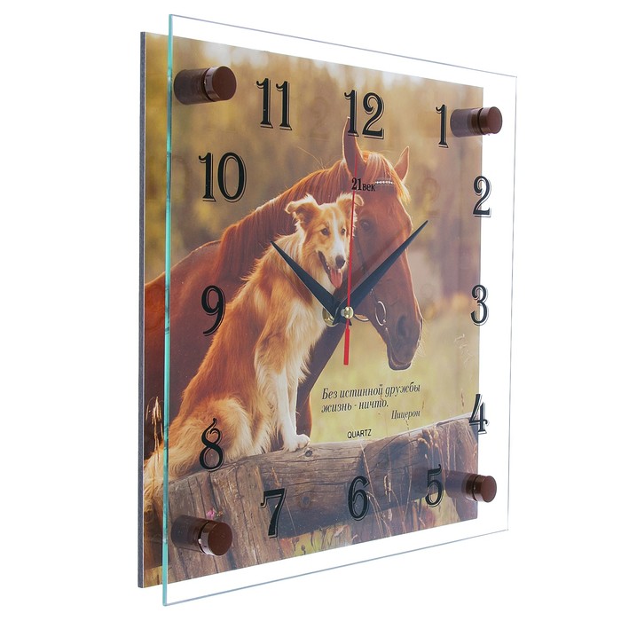 Часы настенные квадратные "Ожидание", 25х25 см микс