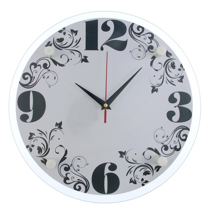 Часы настенные круглые "Узоры", 30х30 см  микс