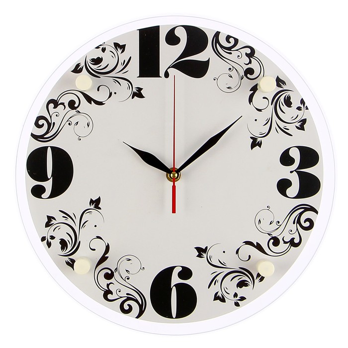 Часы настенные круглые "Узоры", 30х30 см микс