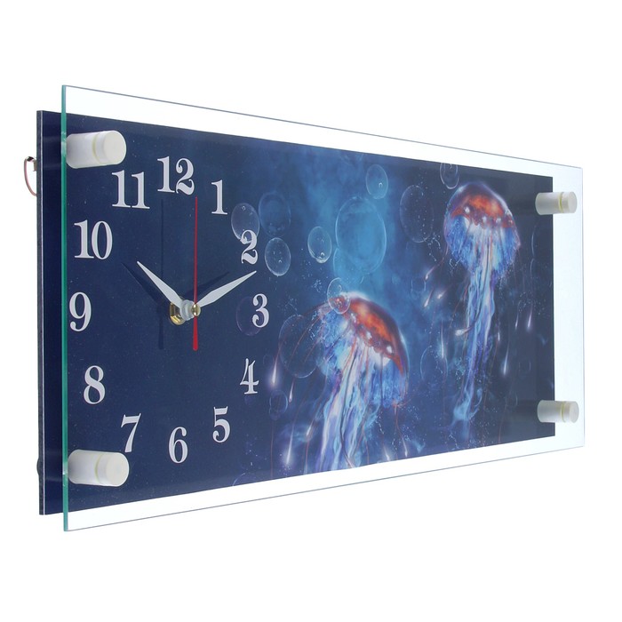 Часы настенные прямоугольные "Медузы", 20х50 см