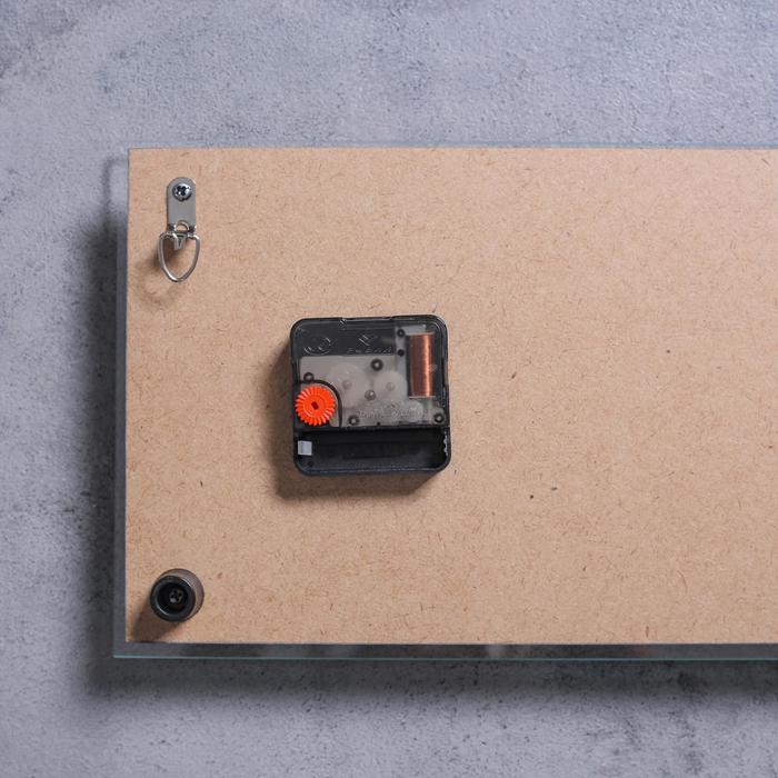 Часы настенные прямоугольные "Пионы", 20х50 см