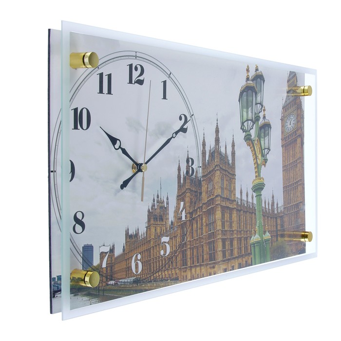 Часы настенные прямоугольные "Биг Бен", 26х52 см микс