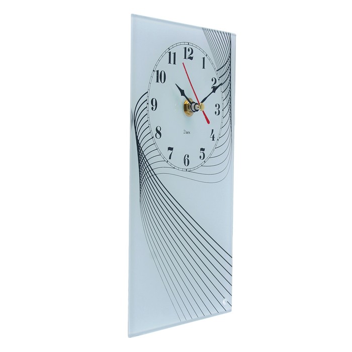 Часы настольные вертикальные "Спираль", белые