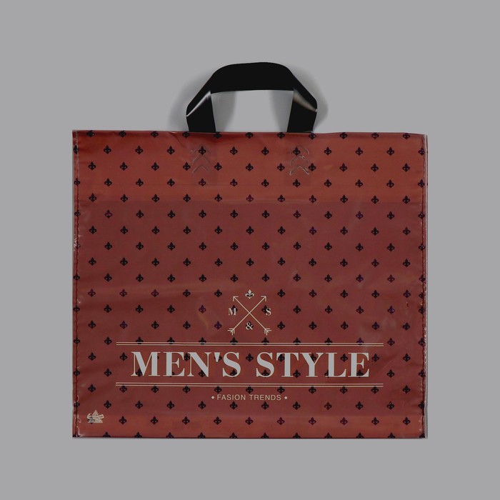 Пакет "Менс стиль ", полиэтиленовый с петлевой ручкой, 34х40 см, 70 мкм