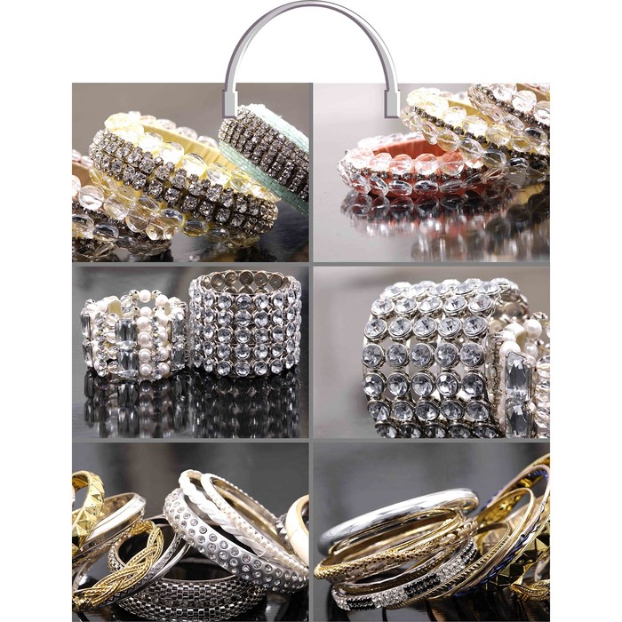 Пакет "Ювелирный коллаж", полиэтиленовый с пластиковой ручкой, 44х40 см, 100 мкм