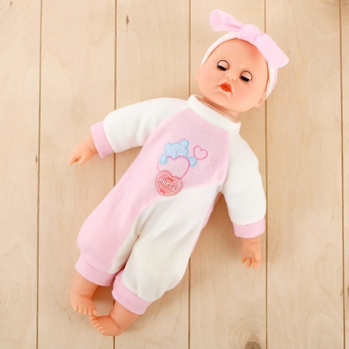 Пупс функциональный "Зая" двигает ногами и головой, звуковые функции, МИКС