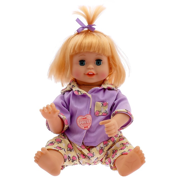 Пупс функциональный "Алёнка", чистит зубы зубной щёткой, звуковые функции, МИКС