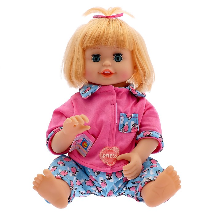 Пупс функциональный "Алёнка", чистит зубы зубной щёткой, звуковые функции, МИКС