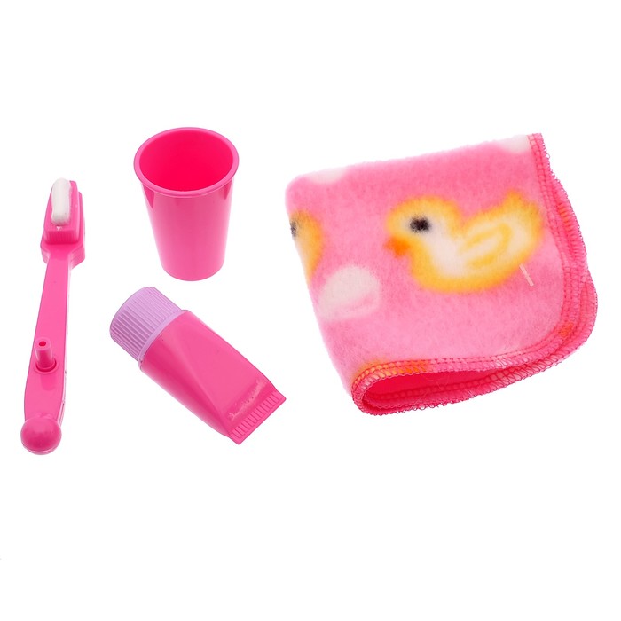 Пупс функциональный "Алёнка", чистит зубы зубной щёткой, звуковые функции, МИКС