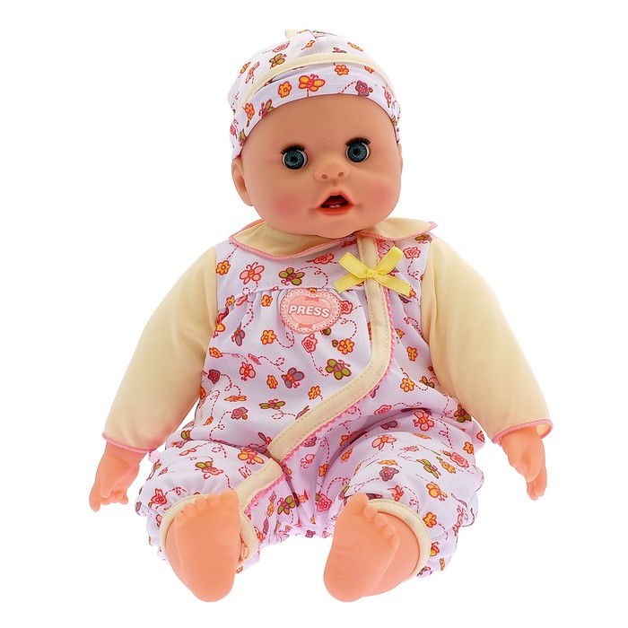 Пупс функциональный "Милая Кукла", звук, растут зубы, двигает языком, с аксессуарами МИКС