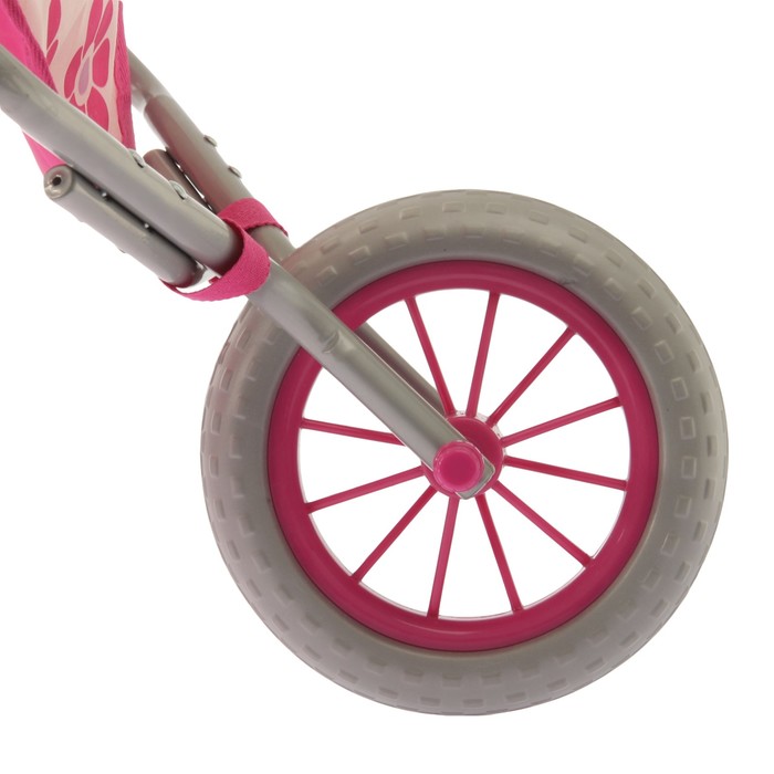 Коляска для кукол трёхколёсная "Двойняшка", металлический каркас, ручка регулируется