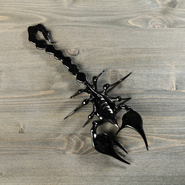 Сувенир из стекла средняя "Скорпион", 16 х 32 х 7 см