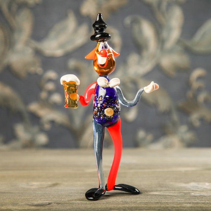Сувенир из стекла профессии "Клоун Зюзя", 5 х 10 х 19 см