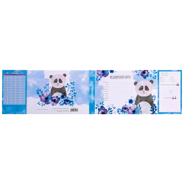 Обложка для медицинской карты "Панда"