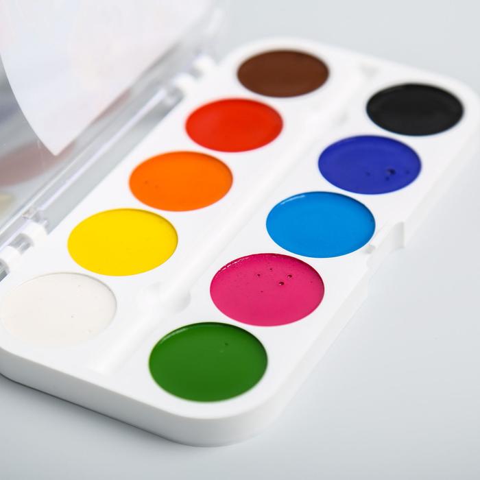 Акварель 10 цветов «Бараш», СМЕШАРИКИ