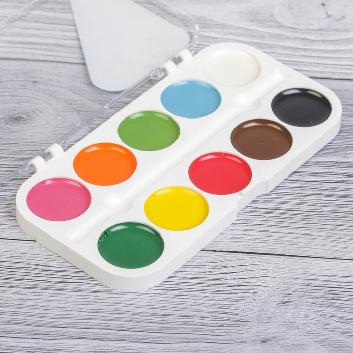 Акварель 10 цветов «Бараш», СМЕШАРИКИ