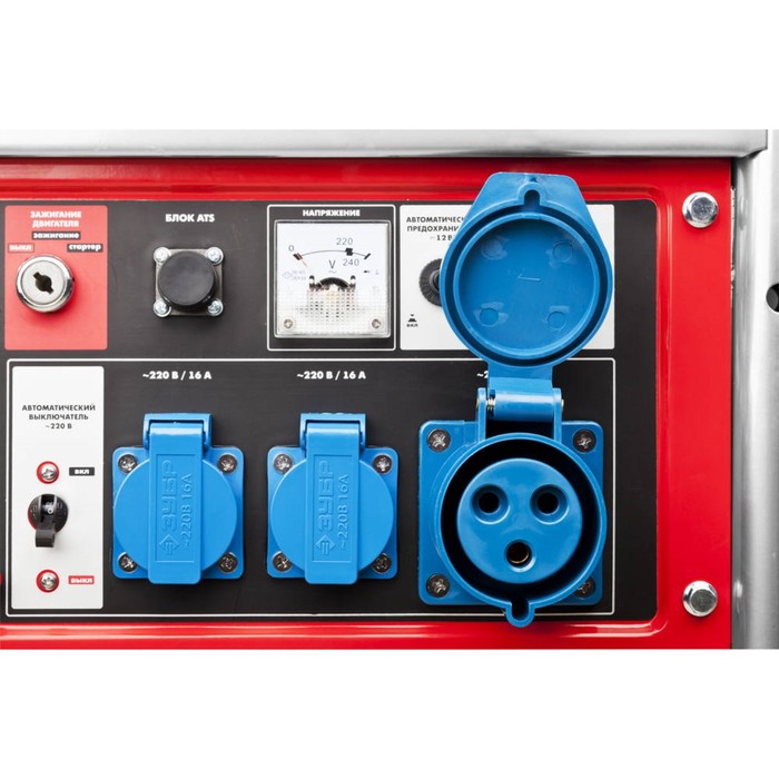 Генератор ЗУБР ЗЭСБ-6200-ЭА, бенз., 5.7 кВт, 4-х такт., 220/12 В