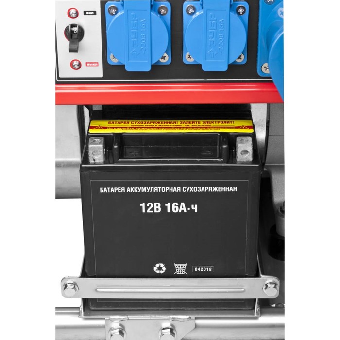 Генератор ЗУБР ЗЭСБ-6200-ЭА, бенз., 5.7 кВт, 4-х такт., 220/12 В