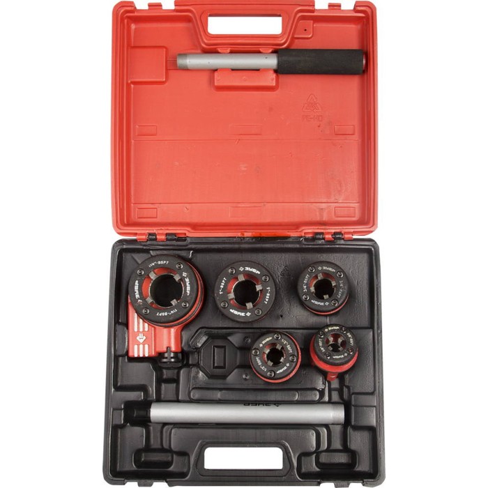 Набор резьбонарезной ЗУБР "ЭКСПЕРТ" 28270-H5, трубный, кейс, 3/8"-1 1/4", 6 предметов