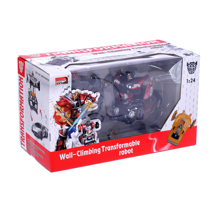 Робот-трансформер радиоуправляемый «Автобот», работает от аккумулятора, ездит по стенам, масштаб 1:24 МИКС mz 2815P