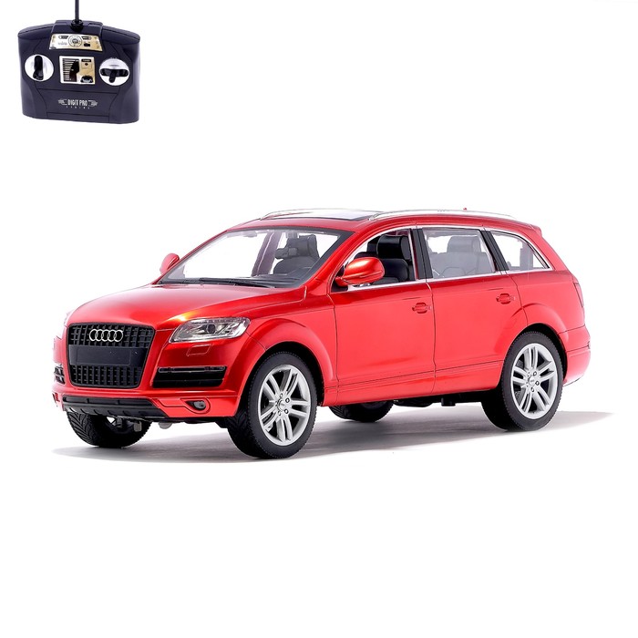 Машина радиоуправляемая "Audi Q7", масштаб 1:14, работает от аккумулятора, свет, МИКС, mz 2031