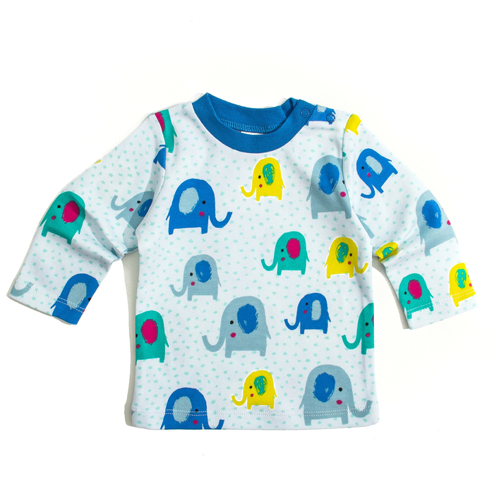 Кофточка детская, рост 62 см, цвет белый, принт слоники