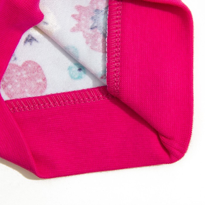 Чепчик детский, рост 80 см, цвет белый, принт фрукты