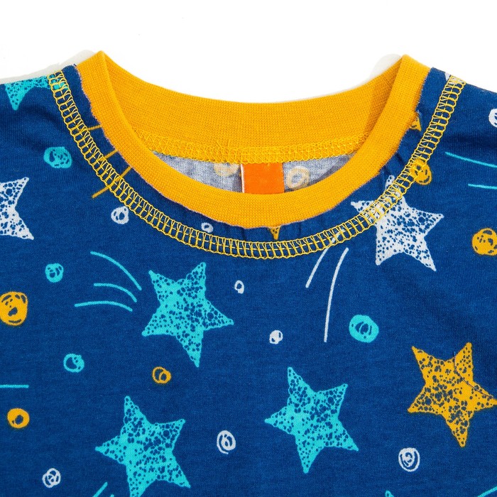 Комплект для девочки, рост 134/140 см, цвет синий, принт звезды