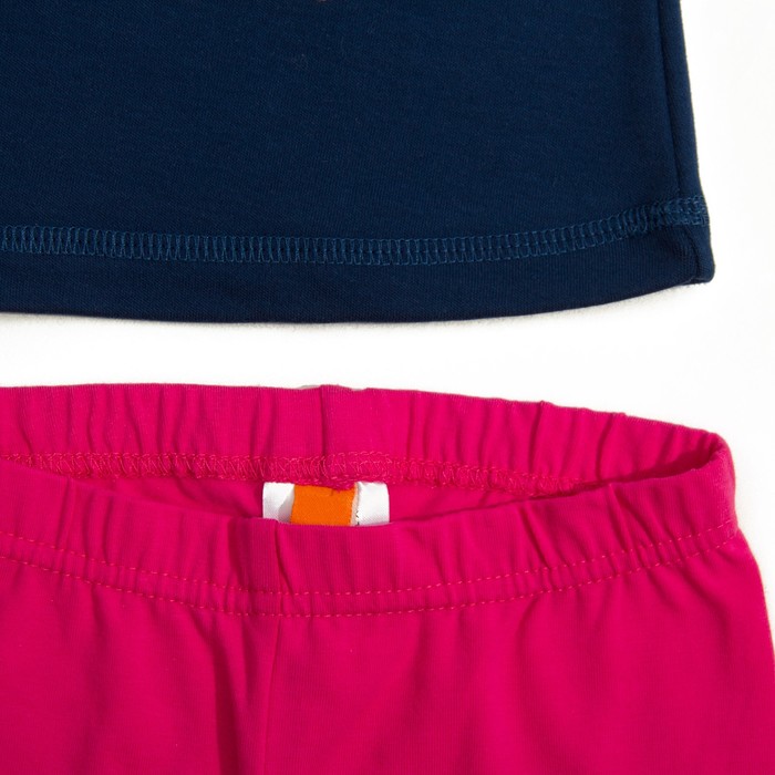 Комплект детский, рост 74 см, цвет синий/малиновый