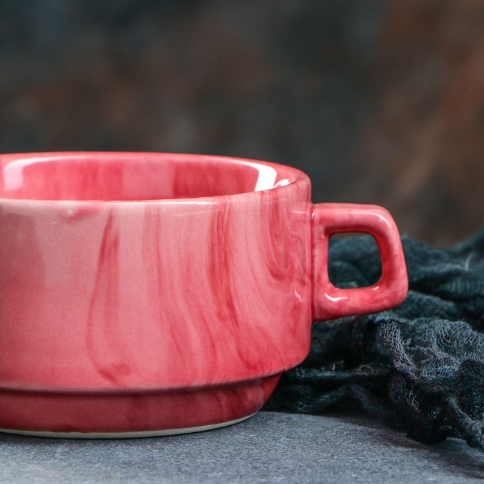 Бульонница 0,35 л, радуга розовая