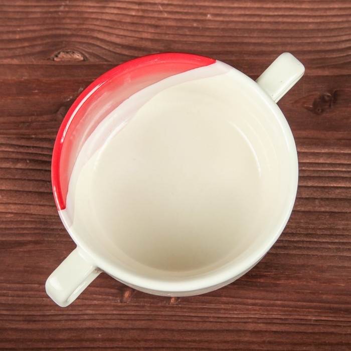 Бульонница 0,35 л, капля розовая