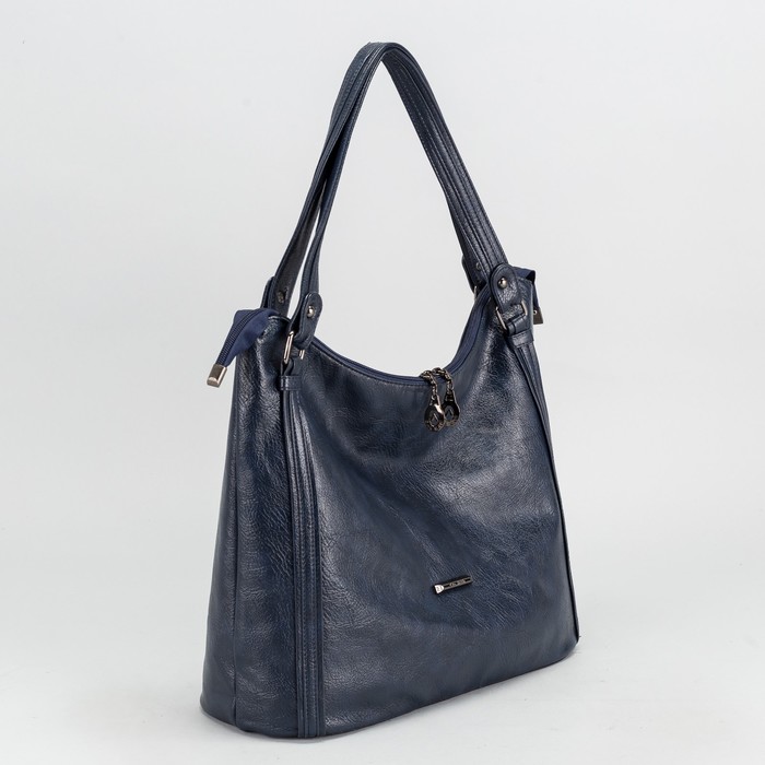 Сумка женская на молнии, 1 отдел, наружный карман, цвет синий