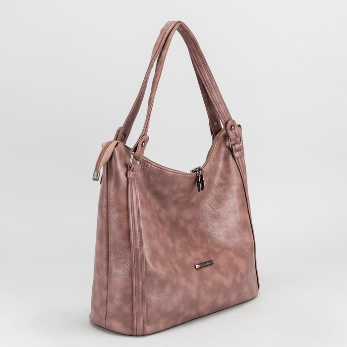 Сумка женская на молнии, 1 отдел, наружный карман, цвет светло-коричневый