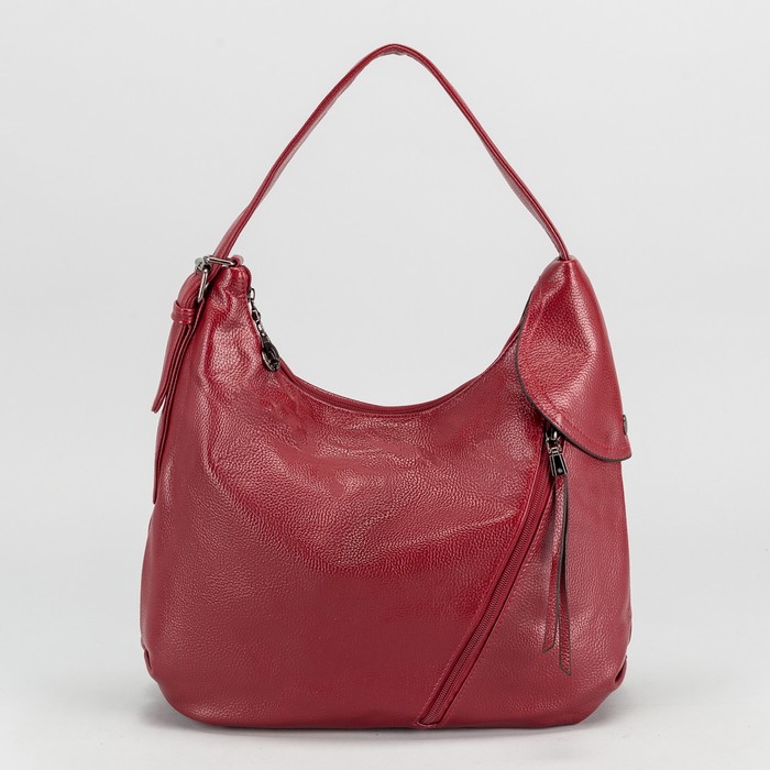 Сумка женская, отдел на молнии, 2 наружных кармана, цвет красный