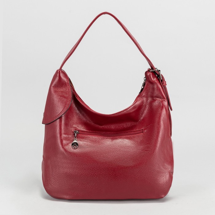 Сумка женская, отдел на молнии, 2 наружных кармана, цвет красный