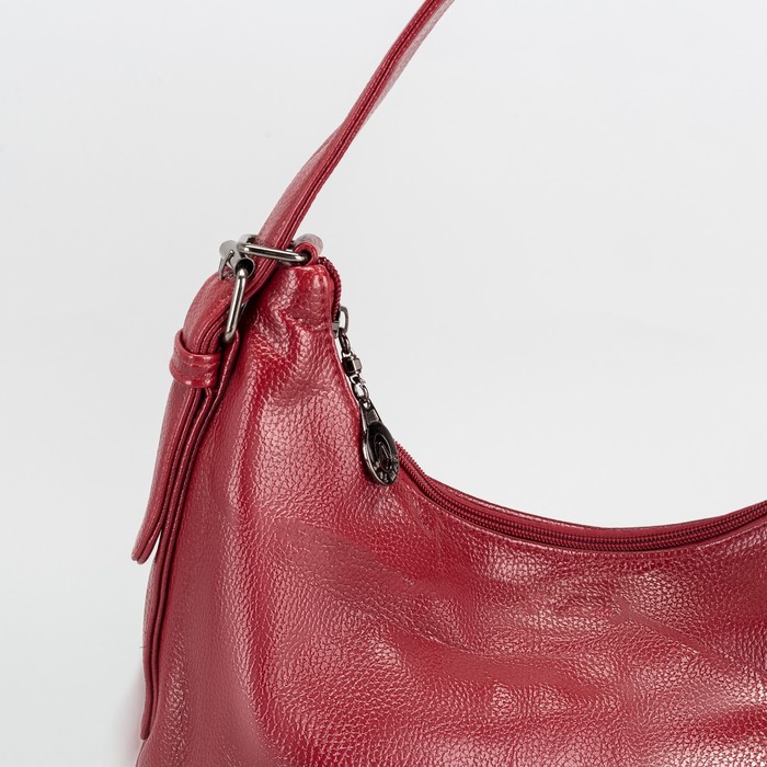 Сумка женская, отдел на молнии, 2 наружных кармана, цвет красный