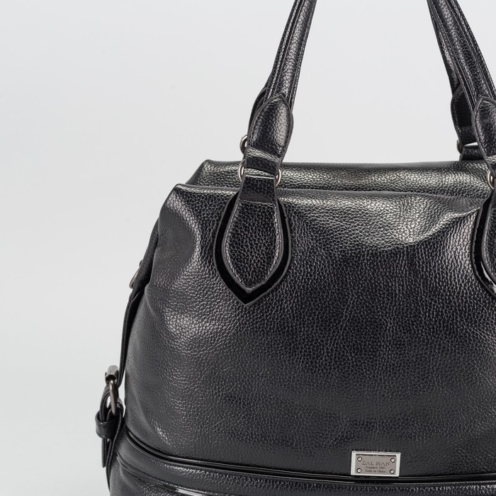 Сумка женская, отдел на молнии, 2 наружных кармана, цвет чёрный