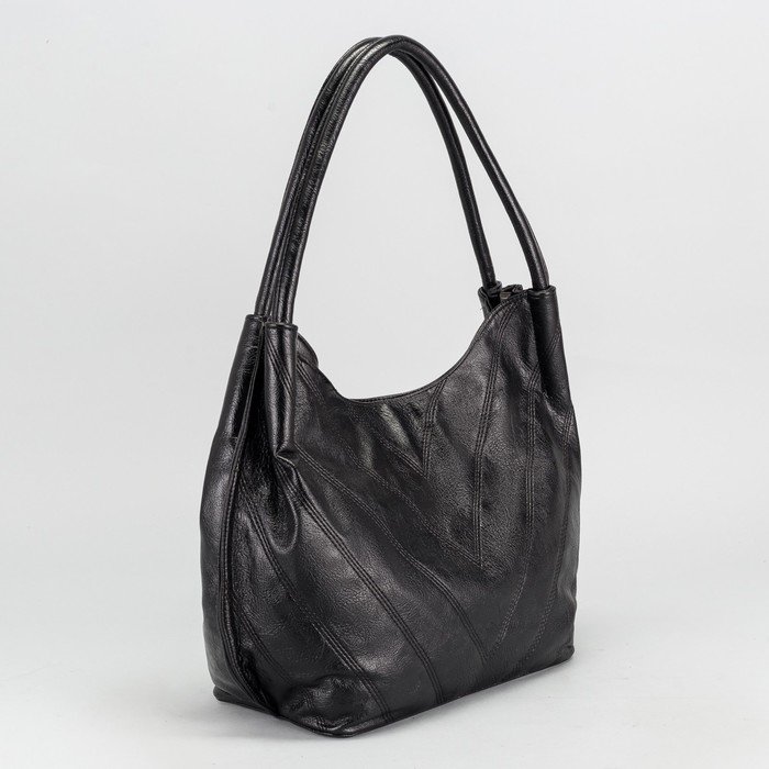 Сумка женская на молнии, 1 отдел, наружный карман, цвет чёрный