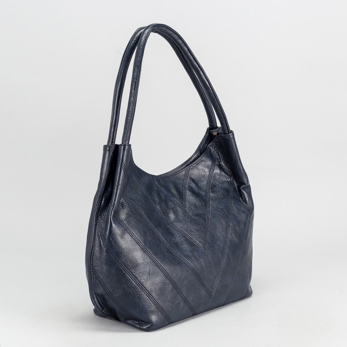 Сумка женская на молнии, 1 отдел, наружный карман, цвет синий