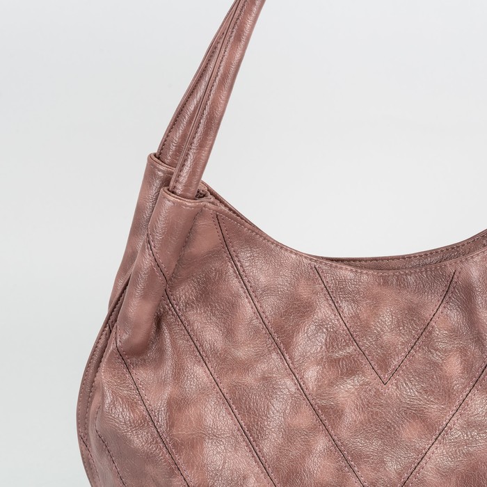 Сумка женская на молнии, 1 отдел, наружный карман, цвет светло-коричневый