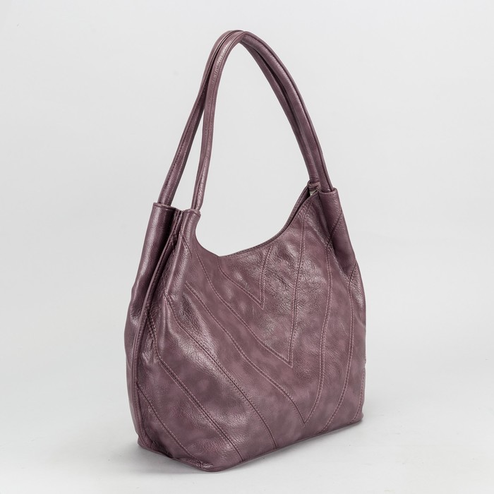 Сумка женская на молнии, 1 отдел, наружный карман, цвет светло-фиолетовый