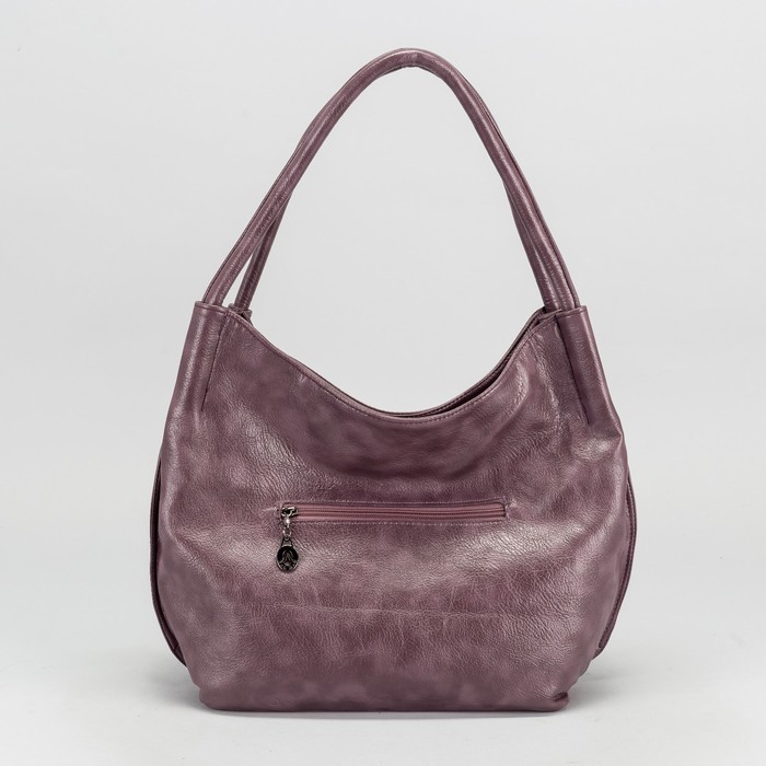 Сумка женская на молнии, 1 отдел, наружный карман, цвет светло-фиолетовый