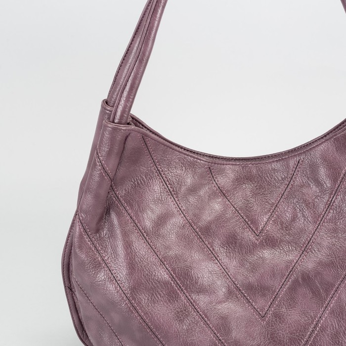 Сумка женская на молнии, 1 отдел, наружный карман, цвет светло-фиолетовый