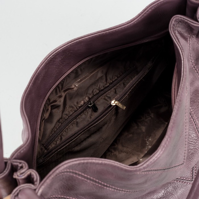 Сумка женская на молнии, 1 отдел, наружный карман, цвет светло-фиолетовый