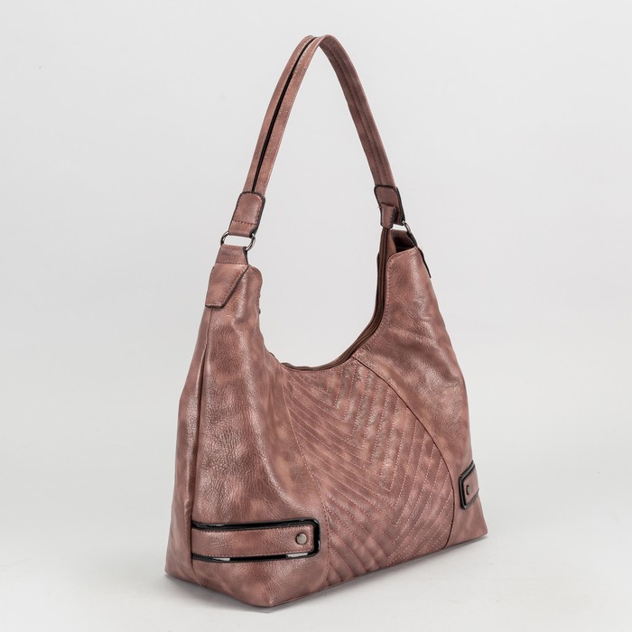 Сумка женская, отдел с перегородкой на молнии, наружный карман, цвет коричневый