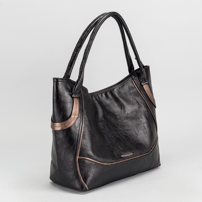 Сумка женская на молнии, 1 отдел, наружный карман, цвет чёрный