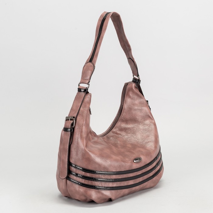 Сумка женская на молнии, 2 отдела, 2 наружных кармана, цвет светло-коричневый