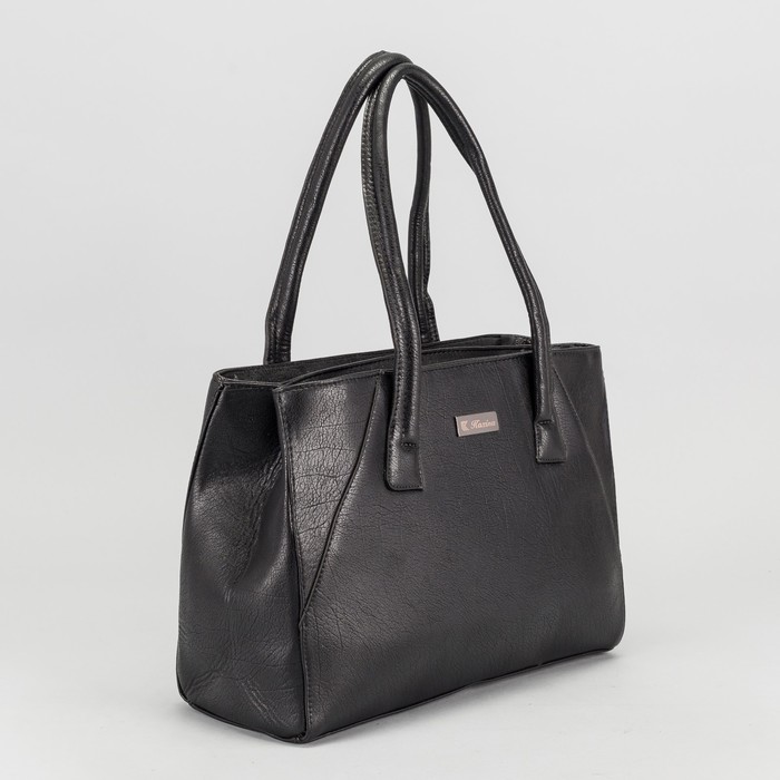 Сумка женская, 2 отдела на молниях, наружный карман, цвет чёрный