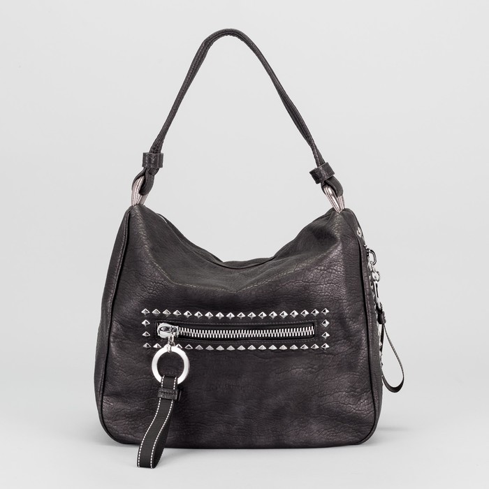 Рюкзак-сумка на молнии, 1 отдел, 3 наружных кармана, цвет серый