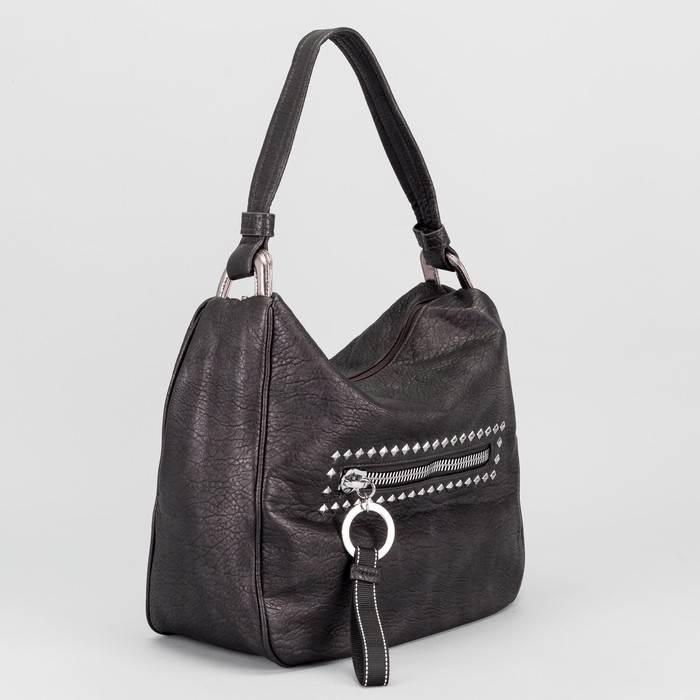 Рюкзак-сумка на молнии, 1 отдел, 3 наружных кармана, цвет серый